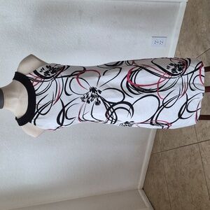 Ann Taylor Petites, Halter Neckline, Floral Etch &  Print Dress